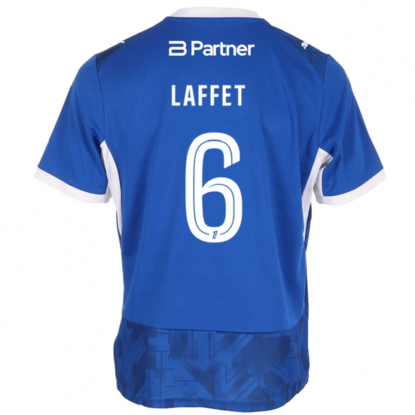 Danxen Mulher Camisola Yves Laffet #6 Azul Médio Branco Principal 2026/27 Camisa Brasil