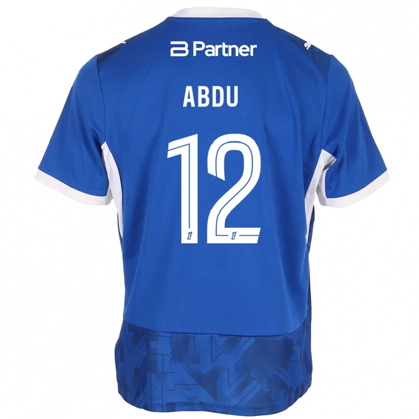 Danxen Mulher Camisola Abdu Conté #12 Azul Médio Branco Principal 2026/27 Camisa Brasil