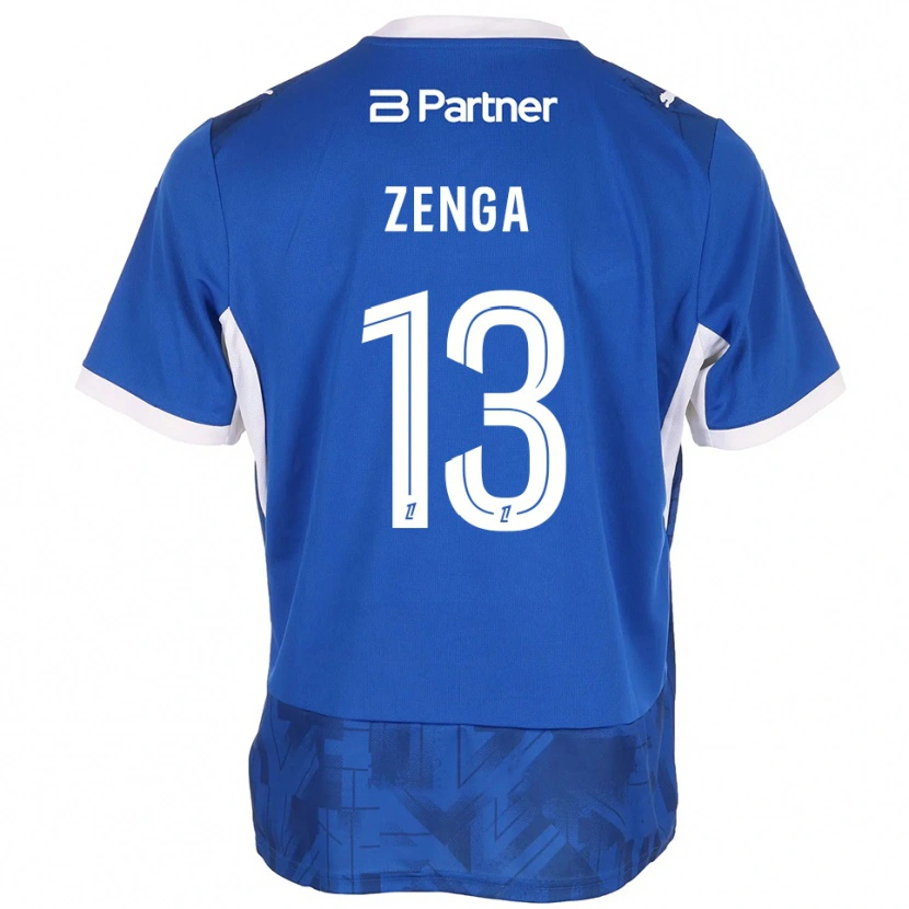 Danxen Mulher Camisola Preston Zenga #13 Azul Médio Branco Principal 2026/27 Camisa Brasil