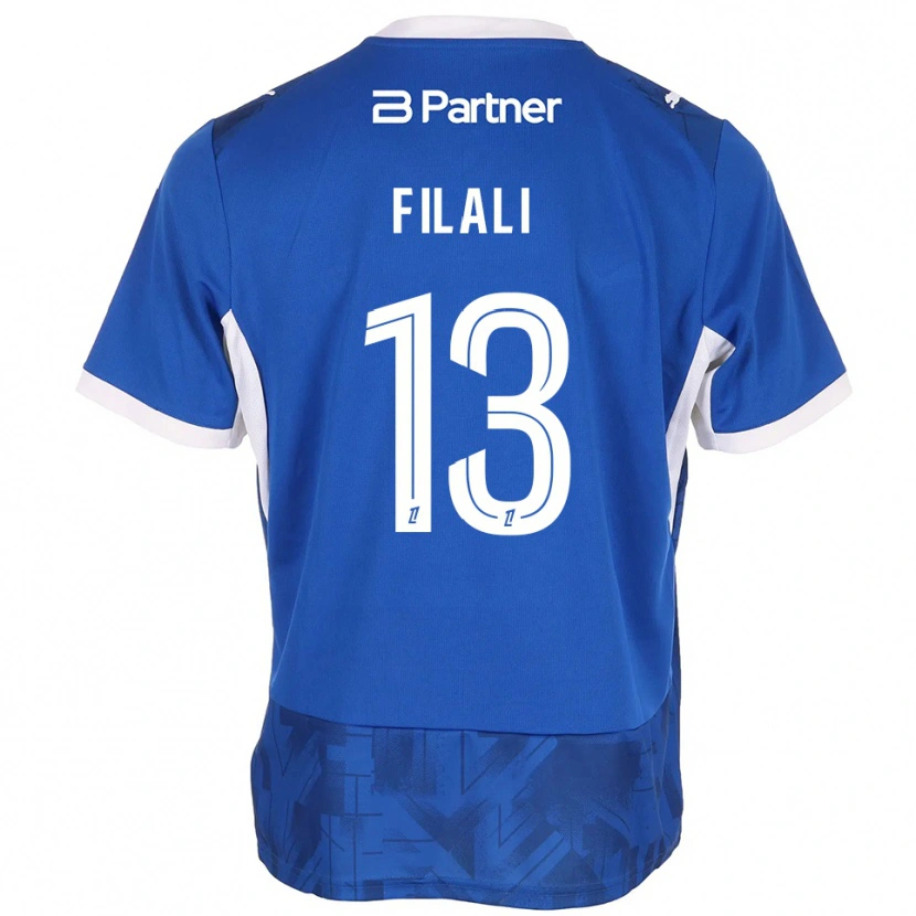 Danxen Mulher Camisola Saad Filali #13 Azul Médio Branco Principal 2026/27 Camisa Brasil