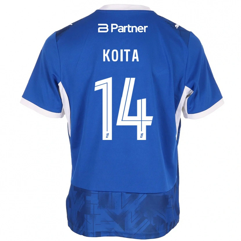 Danxen Mulher Camisola Mahamadou Koita #14 Azul Médio Branco Principal 2026/27 Camisa Brasil