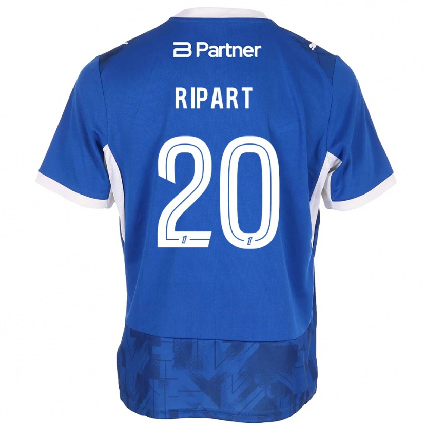 Danxen Mulher Camisola Renaud Ripart #20 Azul Médio Branco Principal 2026/27 Camisa Brasil