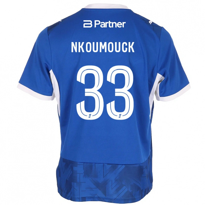 Danxen Mulher Camisola Marc-Anthony Nkoumouck #33 Azul Médio Branco Principal 2026/27 Camisa Brasil