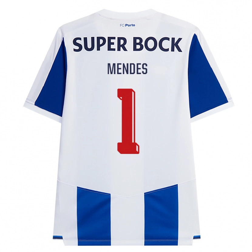 Danxen Mulher Camisola Francisco Mendes #1 Azul Branco Vermelho Principal 2026/27 Camisa Brasil