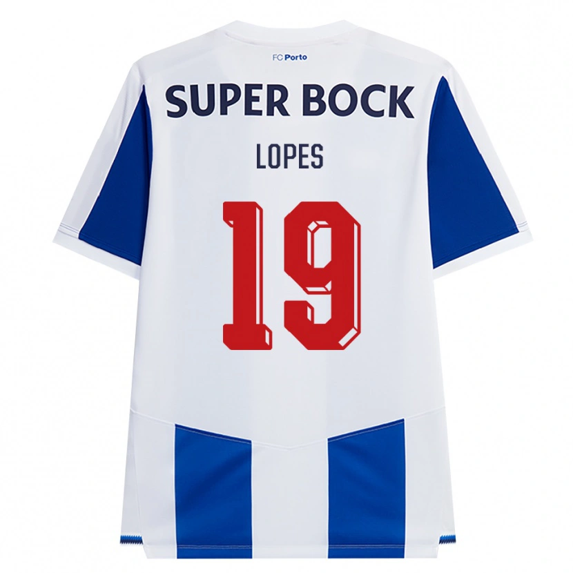 Danxen Mulher Camisola Joao Lopes #19 Azul Branco Vermelho Principal 2026/27 Camisa Brasil