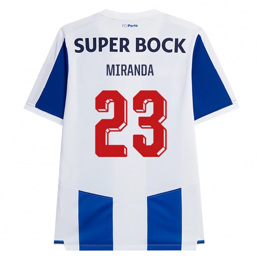 Danxen Mulher Camisola João Miranda #23 Azul Branco Vermelho Principal 2026/27 Camisa Brasil