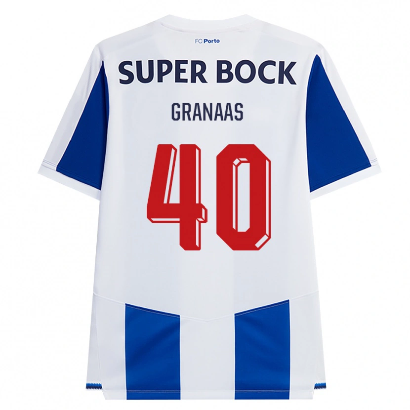 Danxen Mulher Camisola Eirik Granaas #40 Azul Branco Vermelho Principal 2026/27 Camisa Brasil
