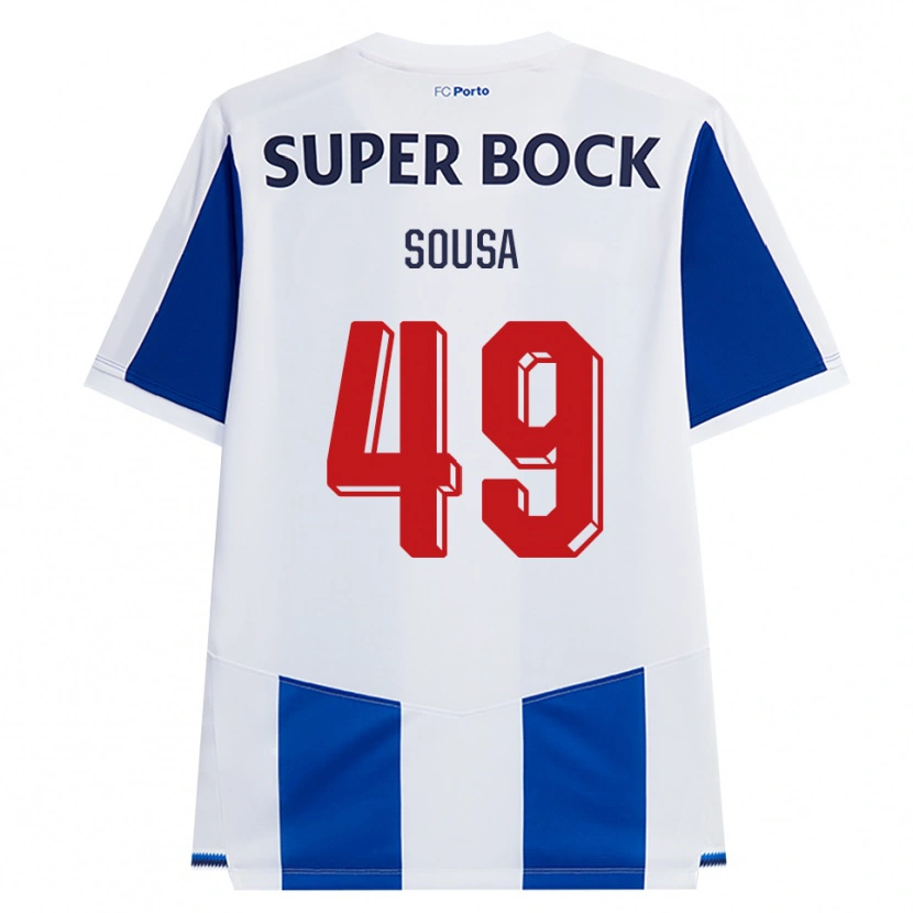 Danxen Mulher Camisola Gonçalo Sousa #49 Azul Branco Vermelho Principal 2026/27 Camisa Brasil