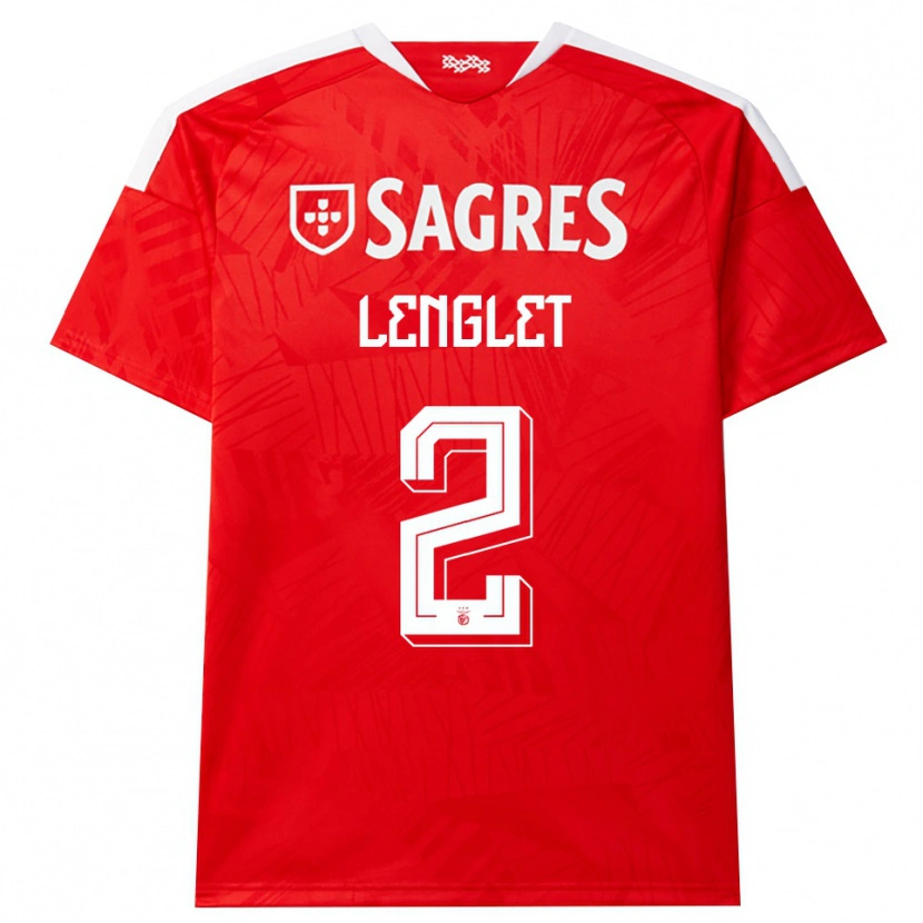 Danxen Mulher Camisola Clément Lenglet #2 Vermelho Branco Amarelo Principal 2026/27 Camisa Brasil
