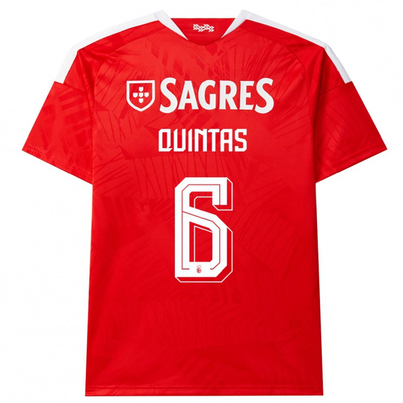 Danxen Mulher Camisola Rafael Quintas #6 Vermelho Branco Amarelo Principal 2026/27 Camisa Brasil