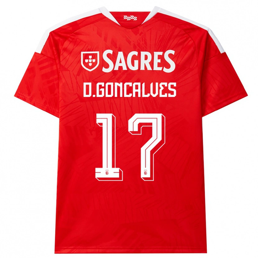 Danxen Mulher Camisola Diogo Goncalves #17 Vermelho Branco Amarelo Principal 2026/27 Camisa Brasil