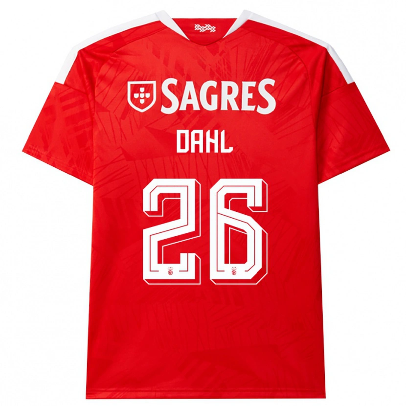 Danxen Mulher Camisola Samuel Dahl #26 Vermelho Branco Amarelo Principal 2026/27 Camisa Brasil