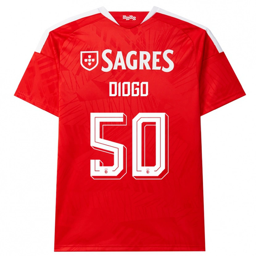 Danxen Mulher Camisola Diogo Ferreira #50 Vermelho Branco Amarelo Principal 2026/27 Camisa Brasil