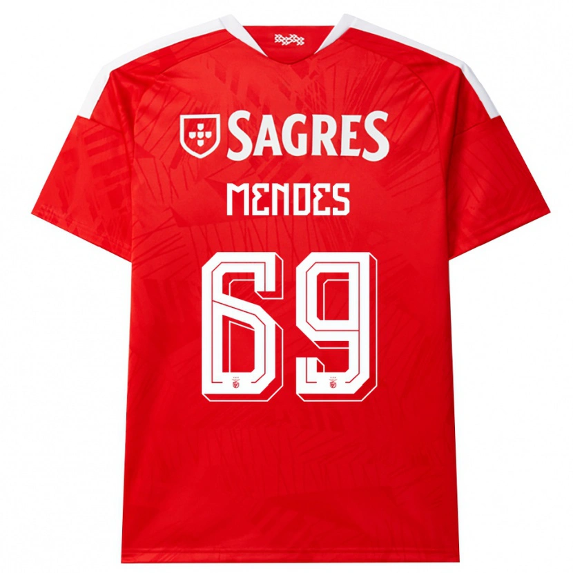 Danxen Mulher Camisola Vladimir Mendes #69 Vermelho Branco Amarelo Principal 2026/27 Camisa Brasil