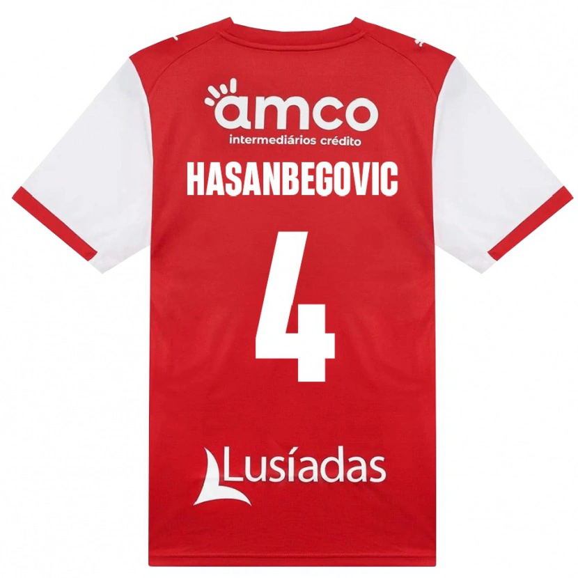 Danxen Mulher Camisola Melisa Hasanbegović #4 Branco Vermelho Preto Principal 2026/27 Camisa Brasil