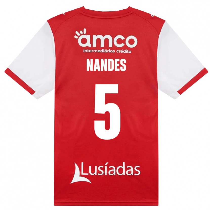 Danxen Mulher Camisola Nandes #5 Branco Vermelho Preto Principal 2026/27 Camisa Brasil