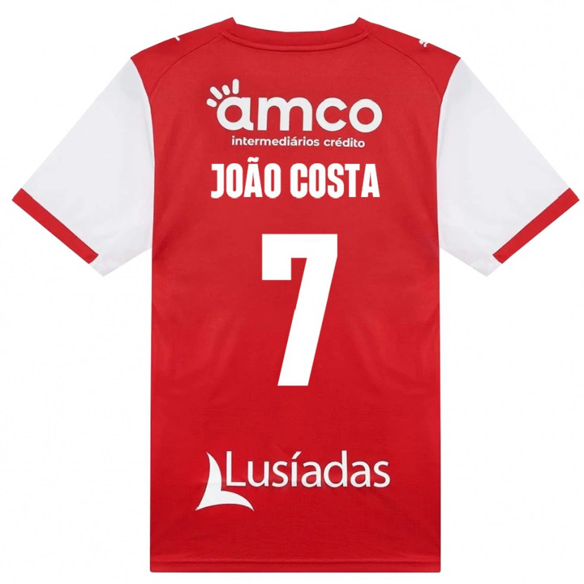 Danxen Mulher Camisola João Costa #7 Branco Vermelho Preto Principal 2026/27 Camisa Brasil