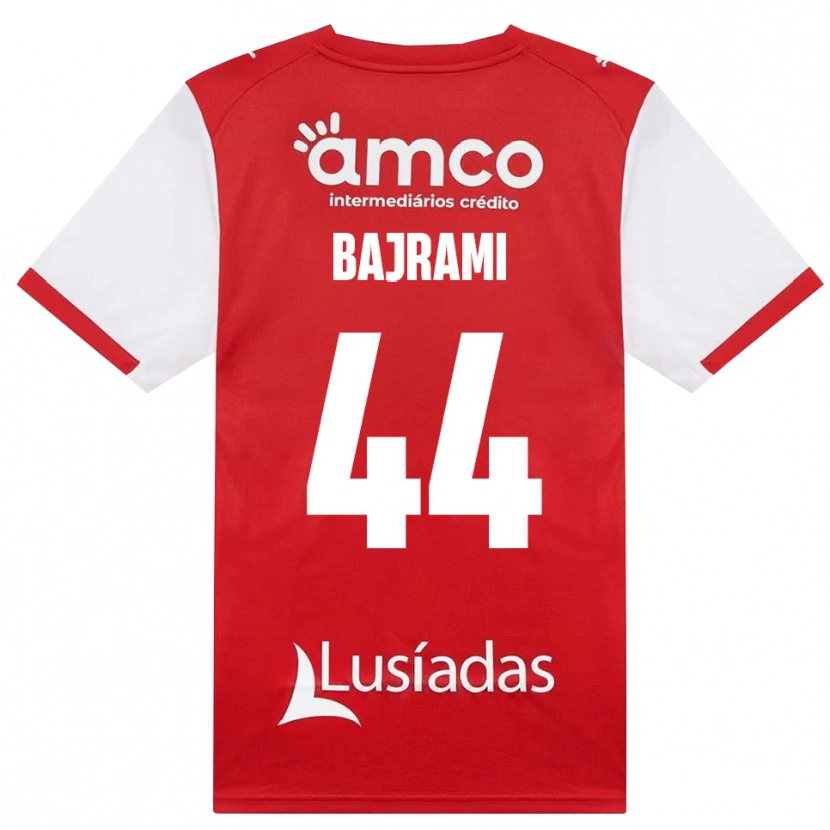 Danxen Mulher Camisola Adrian Bajrami #44 Branco Vermelho Preto Principal 2026/27 Camisa Brasil