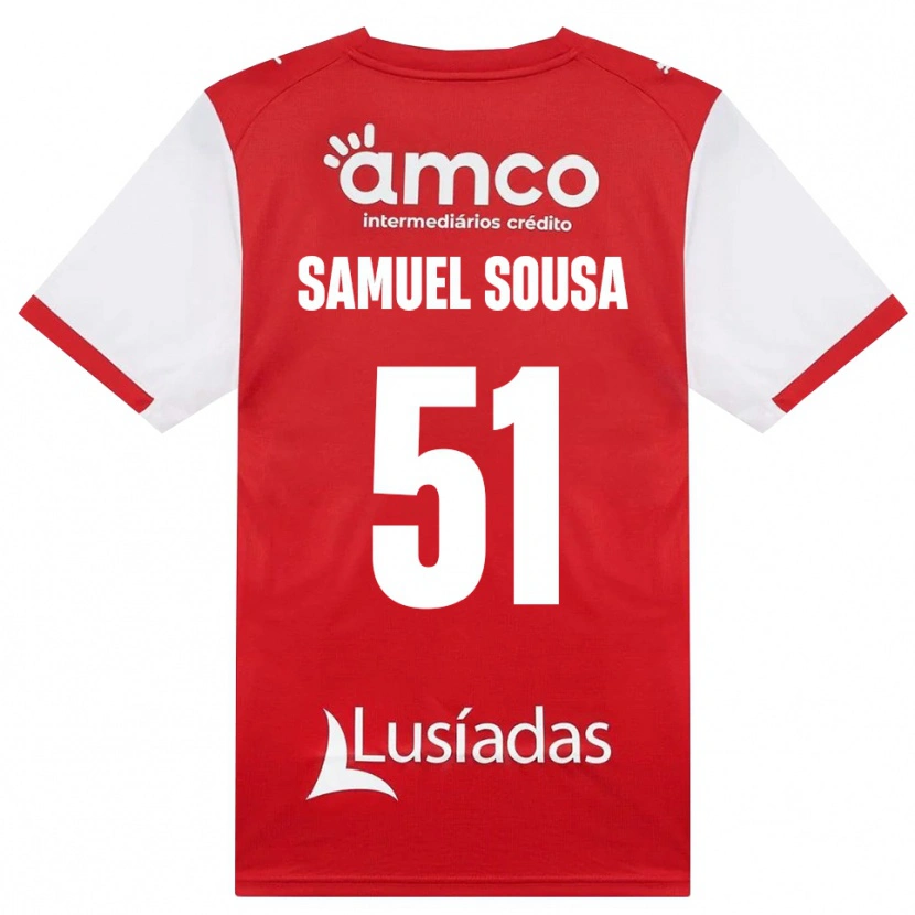 Danxen Mulher Camisola Samuel Sousa #51 Branco Vermelho Preto Principal 2026/27 Camisa Brasil