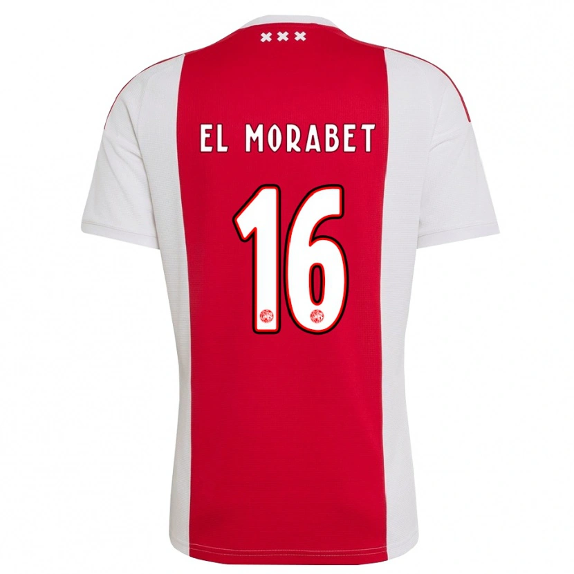 Danxen Mulher Camisola Younes El Morabet #16 Vermelho Branco Amarelo Principal 2026/27 Camisa Brasil
