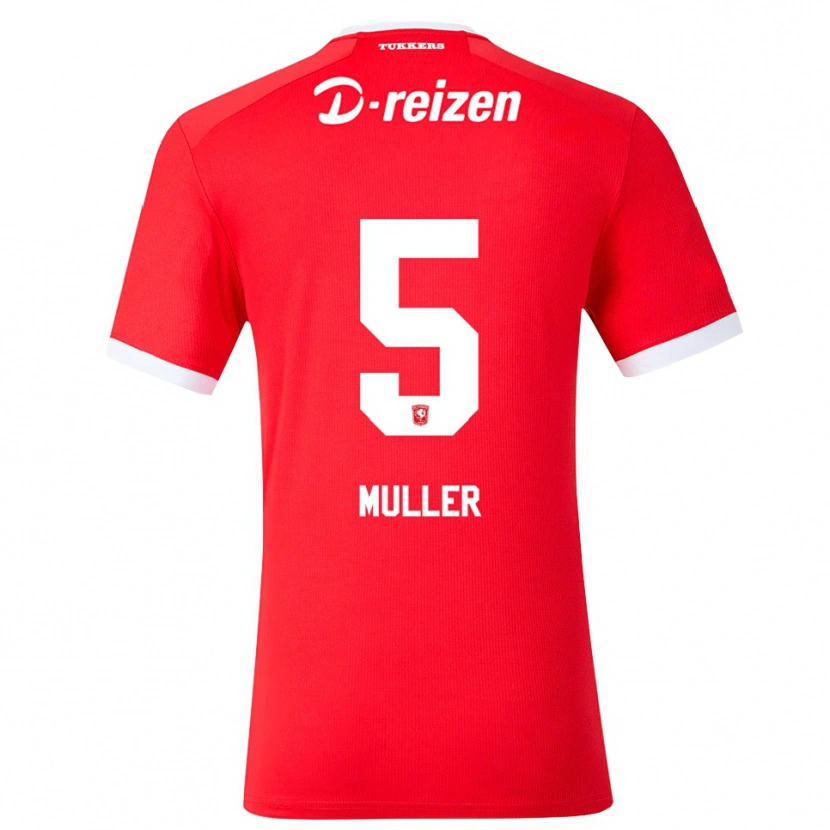 Danxen Mulher Camisola Timothy Muller #5 Vermelho Branco Principal 2026/27 Camisa Brasil