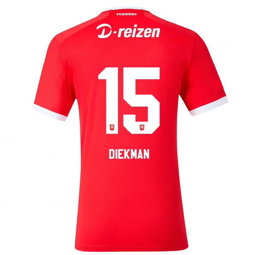 Danxen Mulher Camisola Jill Diekman #15 Vermelho Branco Principal 2026/27 Camisa Brasil