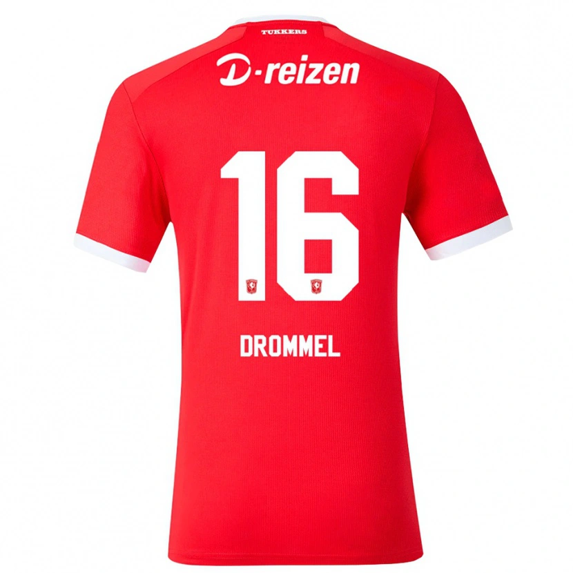 Danxen Mulher Camisola Joël Drommel #16 Vermelho Branco Principal 2026/27 Camisa Brasil