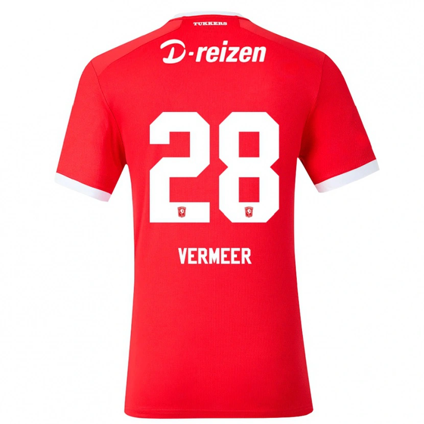Danxen Mulher Camisola Sofie Rianne Vermeer #28 Vermelho Branco Principal 2026/27 Camisa Brasil