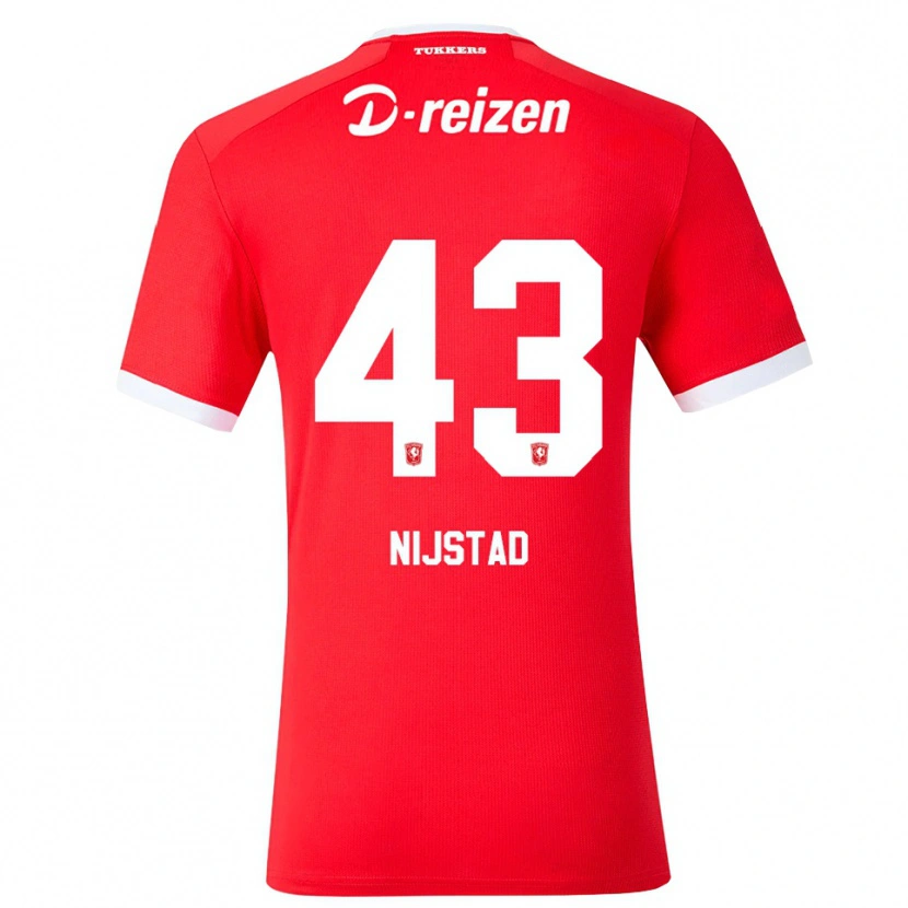 Danxen Mulher Camisola Ruud Nijstad #43 Vermelho Branco Principal 2026/27 Camisa Brasil