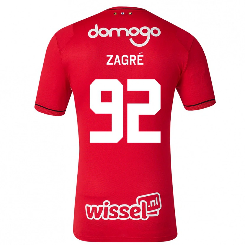 Danxen Mulher Camisola Arthur Zagré #92 Vermelho Branco Preto Principal 2026/27 Camisa Brasil