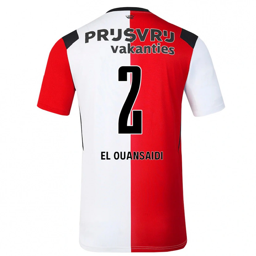 Danxen Mulher Camisola Keyane El Ouansaidi #2 Vermelho Branco Preto Principal 2026/27 Camisa Brasil