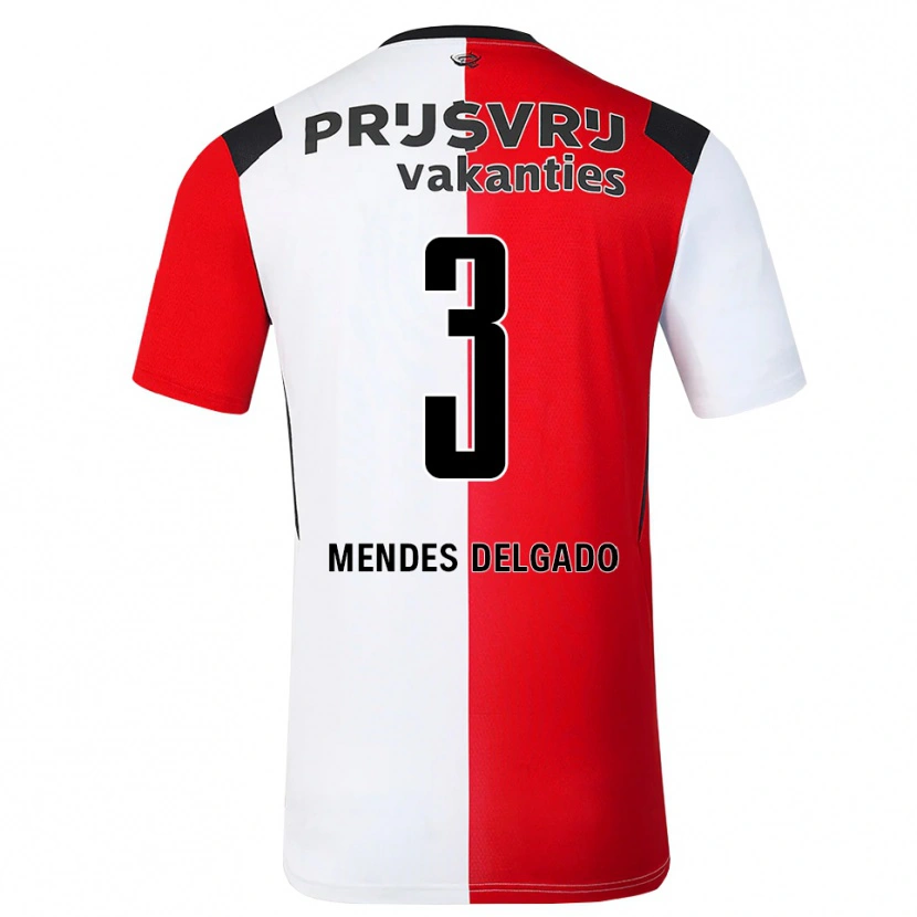 Danxen Mulher Camisola Nestly Mendes Delgado #3 Vermelho Branco Preto Principal 2026/27 Camisa Brasil