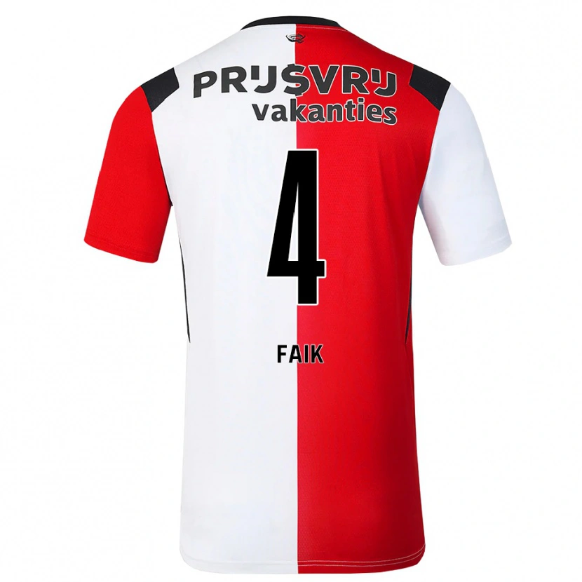 Danxen Mulher Camisola Ibrahim Faik #4 Vermelho Branco Preto Principal 2026/27 Camisa Brasil