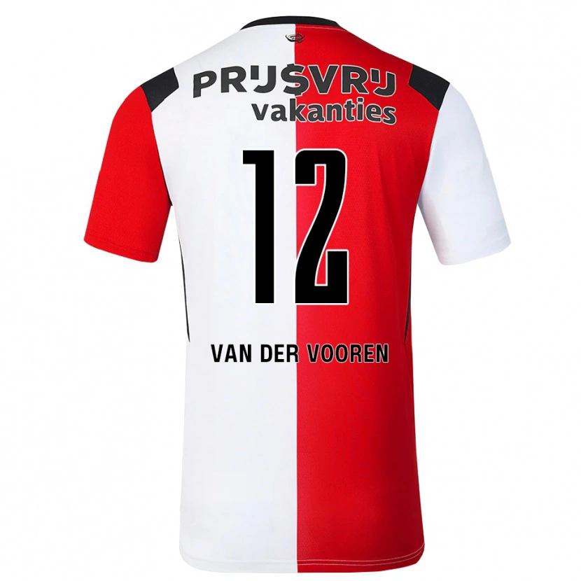 Danxen Mulher Camisola Remy Van Der Vooren #12 Vermelho Branco Preto Principal 2026/27 Camisa Brasil