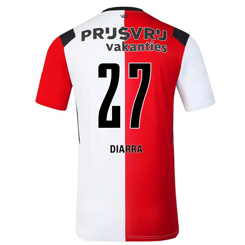 Danxen Mulher Camisola Gaoussou Diarra #27 Vermelho Branco Preto Principal 2026/27 Camisa Brasil