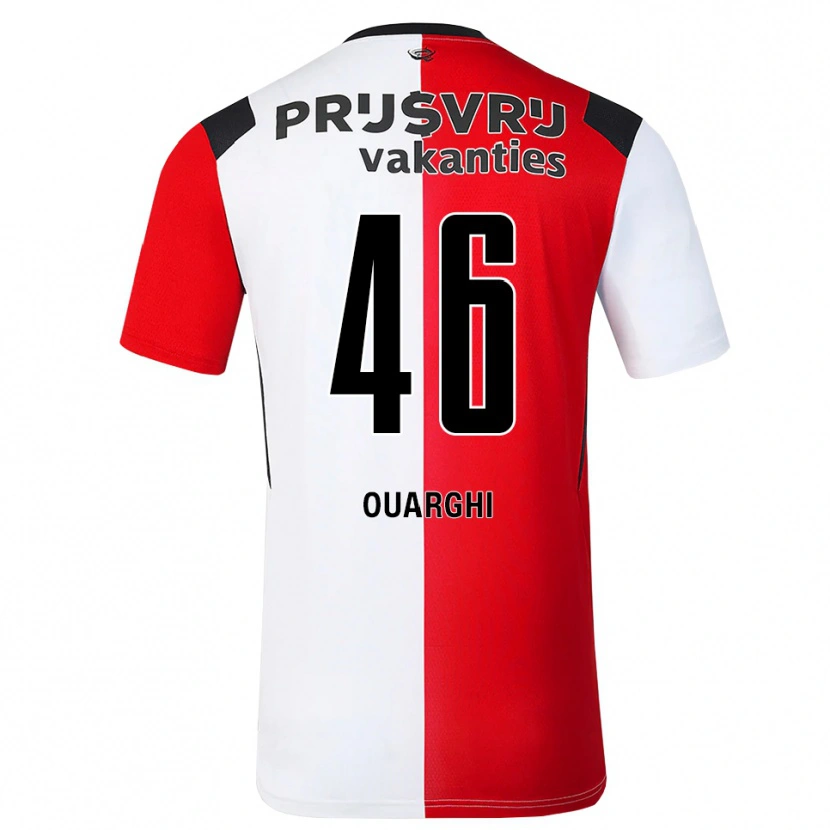 Danxen Mulher Camisola Ayoub Ouarghi #46 Vermelho Branco Preto Principal 2026/27 Camisa Brasil