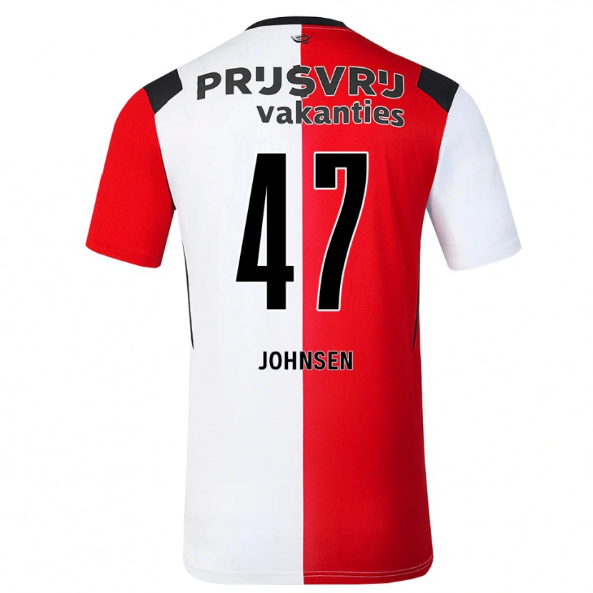 Danxen Mulher Camisola Mikael Torset Johnsen #47 Vermelho Branco Preto Principal 2026/27 Camisa Brasil