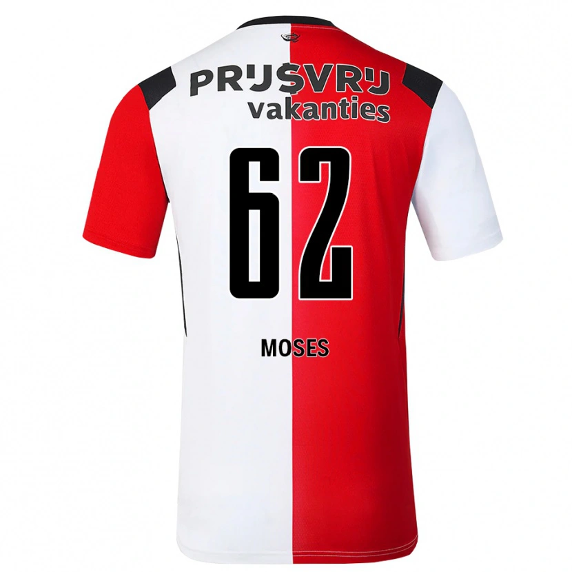 Danxen Mulher Camisola Troy Moses #62 Vermelho Branco Preto Principal 2026/27 Camisa Brasil