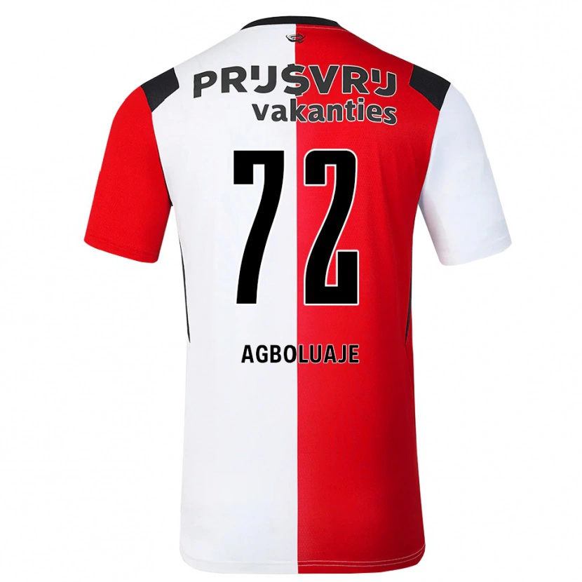 Danxen Mulher Camisola Hakeem Agboluaje #72 Vermelho Branco Preto Principal 2026/27 Camisa Brasil