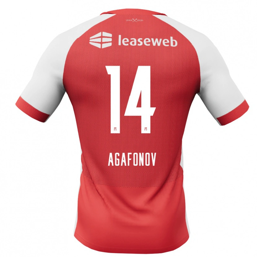 Danxen Mulher Camisola Anton Agafonov #14 Vermelho Branco Preto Principal 2026/27 Camisa Brasil