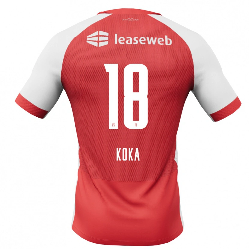 Danxen Mulher Camisola Nnamdi Koka #18 Vermelho Branco Preto Principal 2026/27 Camisa Brasil