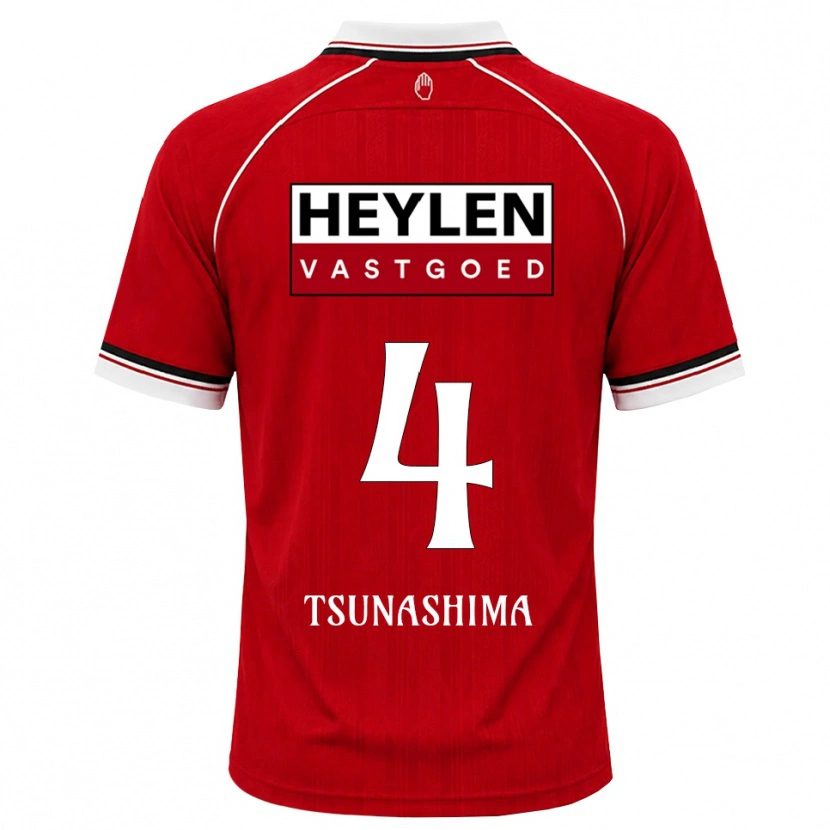 Danxen Mulher Camisola Yuto Tsunashima #4 Vermelho Branco Preto Principal 2026/27 Camisa Brasil