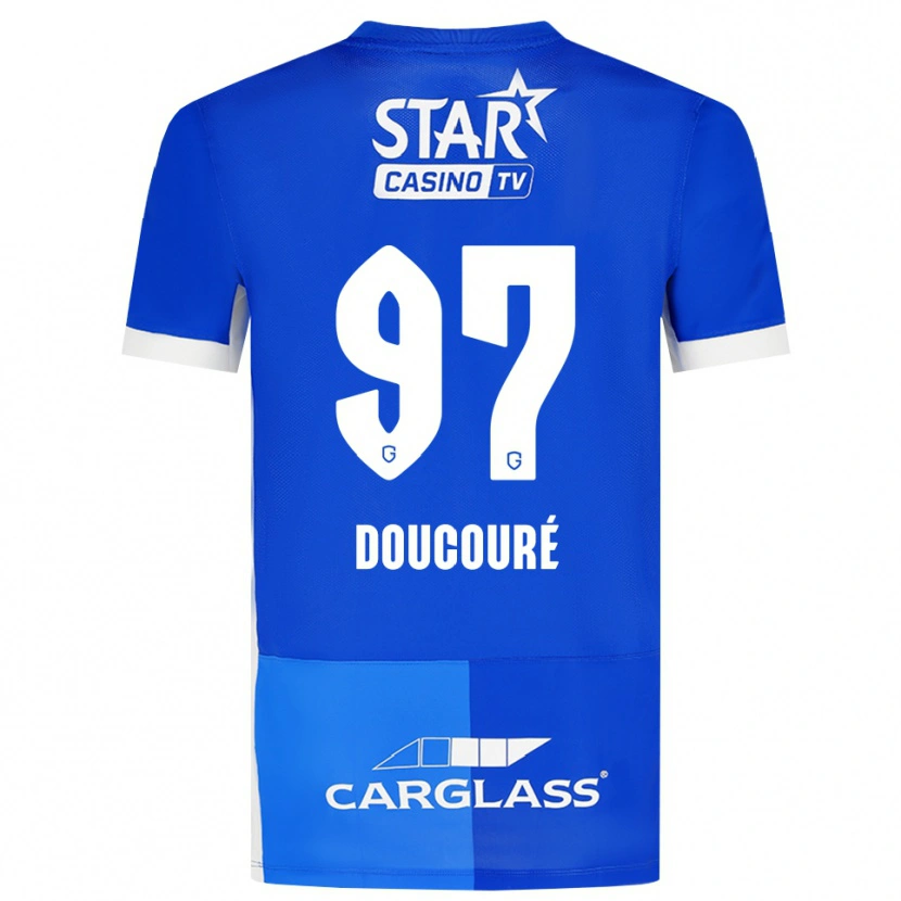Danxen Mulher Camisola Emile Doucouré #97 Mediumblue Royalblue Branco Principal 2026/27 Camisa Brasil