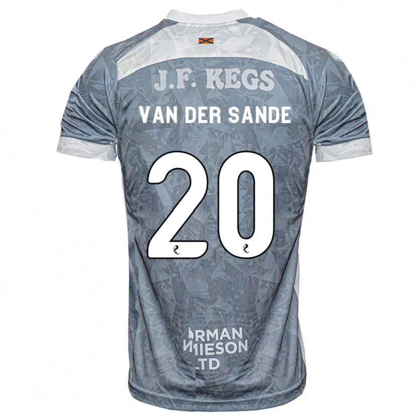 Danxen Mulher Camisola Jort Van Der Sande #20 Cinza Ardósia Claro Alternativa 2026/27 Camisa Brasil