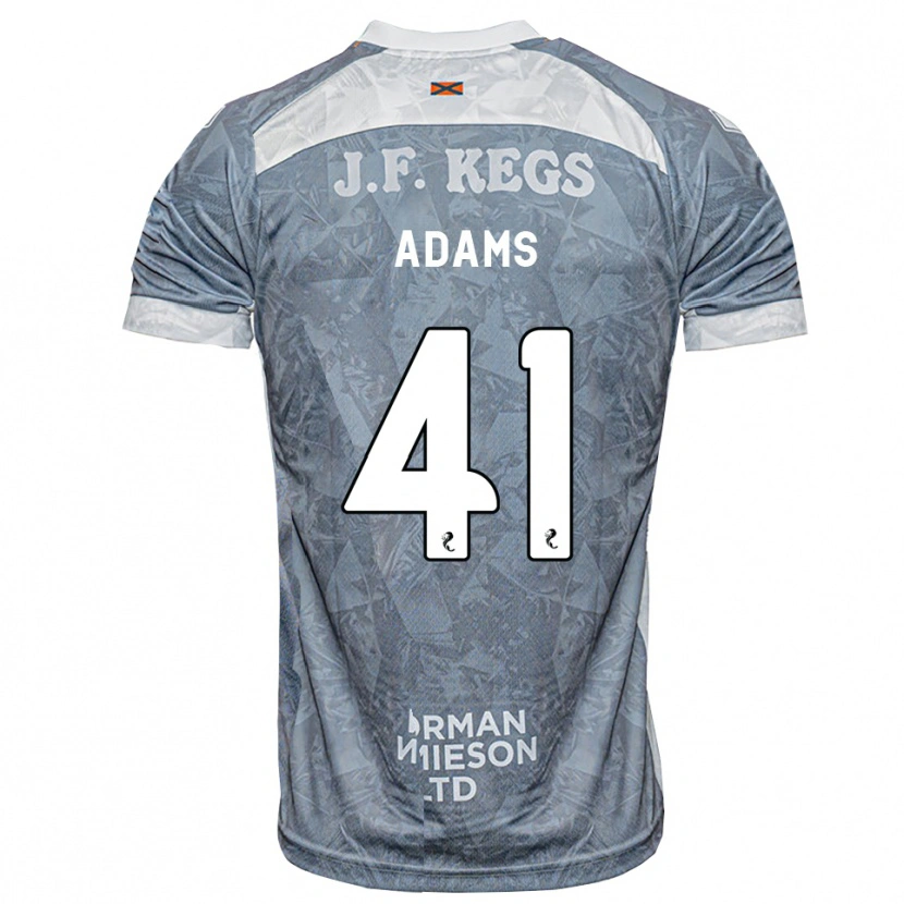 Danxen Mulher Camisola Ruairidh Adams #41 Cinza Ardósia Claro Alternativa 2026/27 Camisa Brasil