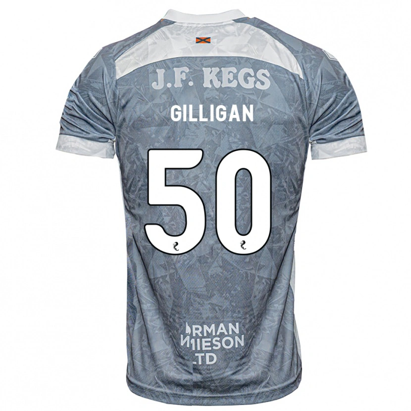 Danxen Mulher Camisola Keir Gilligan #50 Cinza Ardósia Claro Alternativa 2026/27 Camisa Brasil