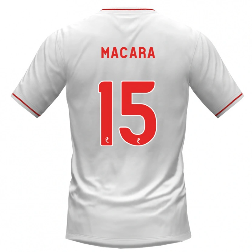 Danxen Mulher Camisola Elise Macara #15 Branco Vermelho Alternativa 2026/27 Camisa Brasil