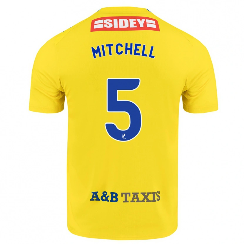Danxen Mulher Camisola Zach Mitchell #5 Amarelo Azul Preto Alternativa 2026/27 Camisa Brasil