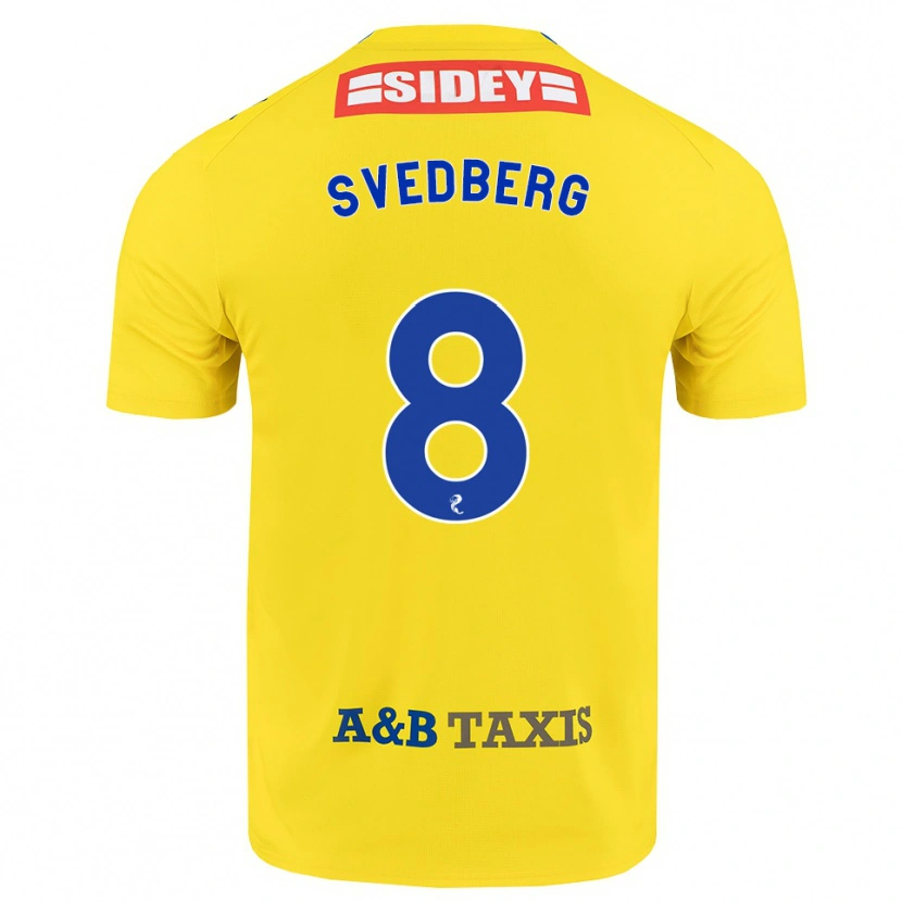 Danxen Mulher Camisola Jonathan Svedberg #8 Amarelo Azul Preto Alternativa 2026/27 Camisa Brasil