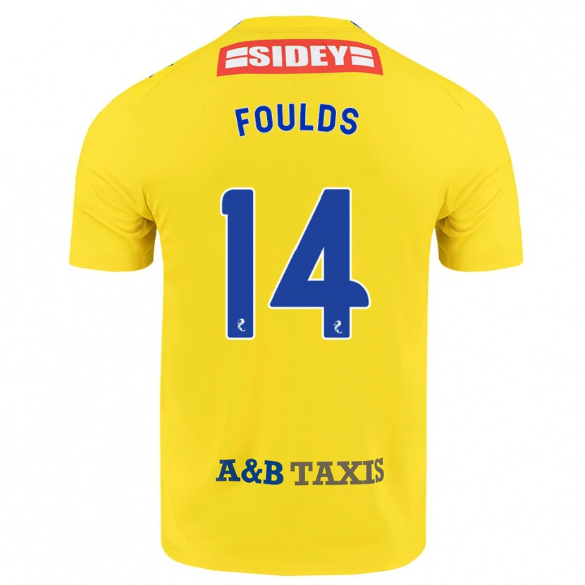 Danxen Mulher Camisola Matty Foulds #14 Amarelo Azul Preto Alternativa 2026/27 Camisa Brasil